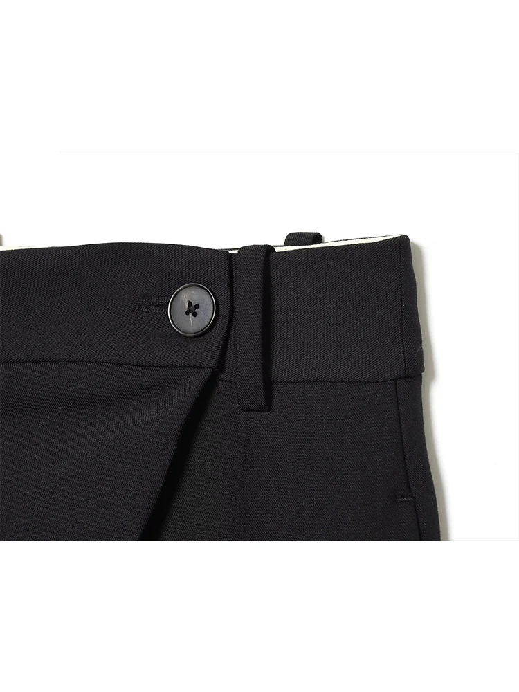 Women's High Waist Pants Spring Autumn New Loose Straight Casual Trousers Asymmetrical Design Comfortable Leg Trousers Lady