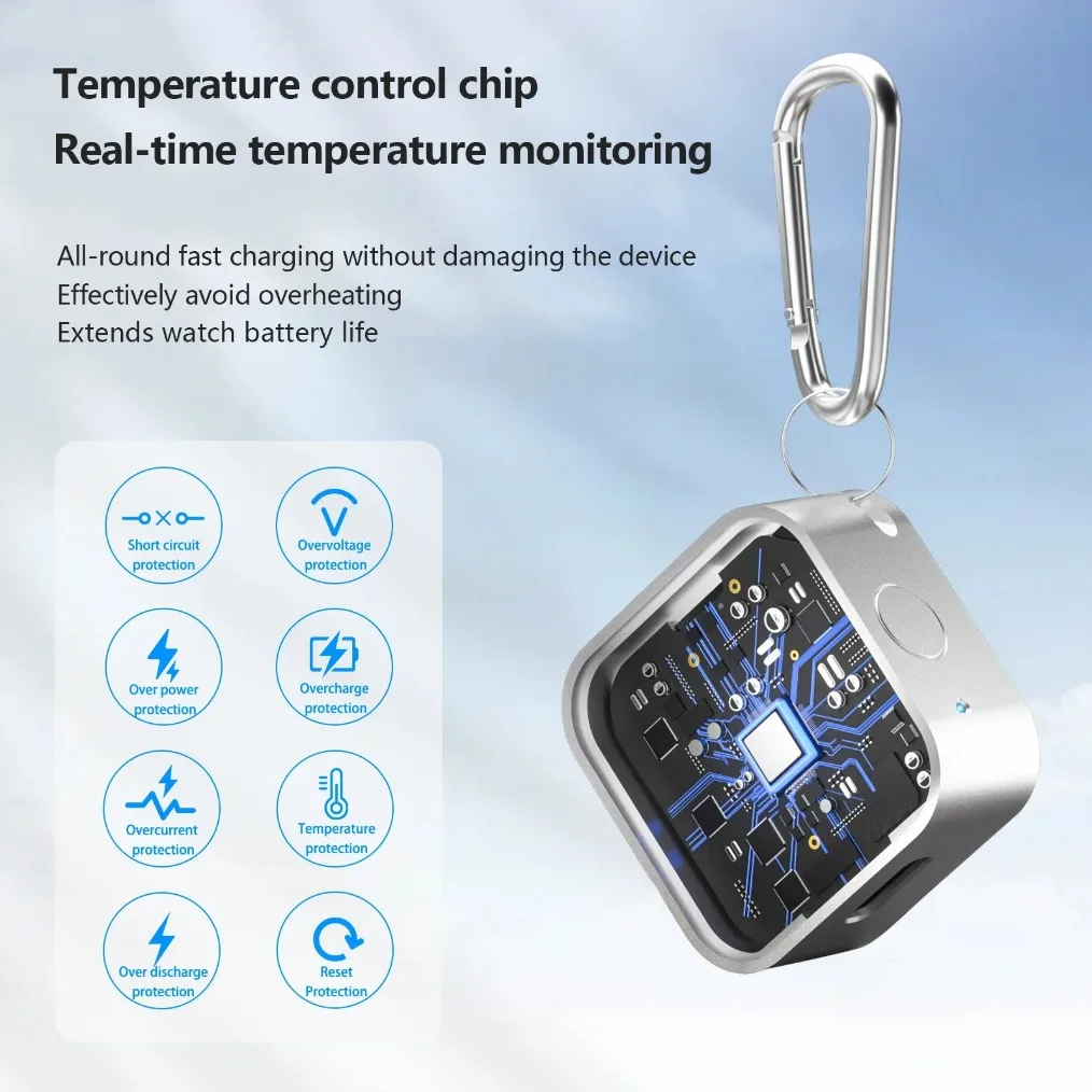 Magnetic Smart Watch Wireless Charger 500mAh Power Bank for Apple Watch Series 11 10 9 8 7 6 5 4 3 Ultra 2 SE Fast Charging Dock