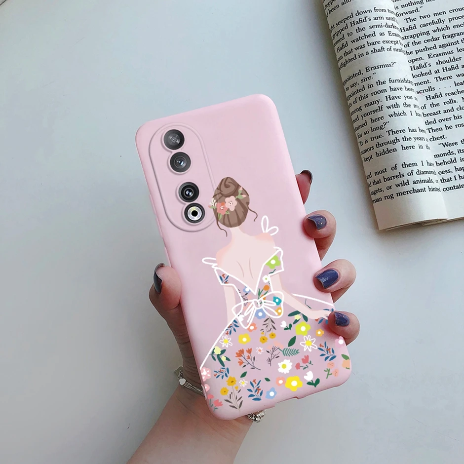 Colorful Cartoon Flower Silicone TPU Phone Case Cover for For Honor 90