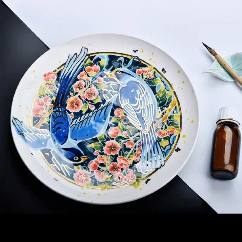 Ceramic Platinum Water Glaze Mirror Gold Water DIY Ceramic Cup Bowl Plate Glass Products Depict Gold Color Fill Pigment