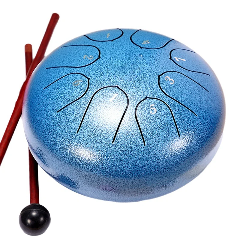 6 Inch 8 Tone Rain Drum Outdoor Chakra Drum Garden Instrument Rain Ethereal Drum-N56