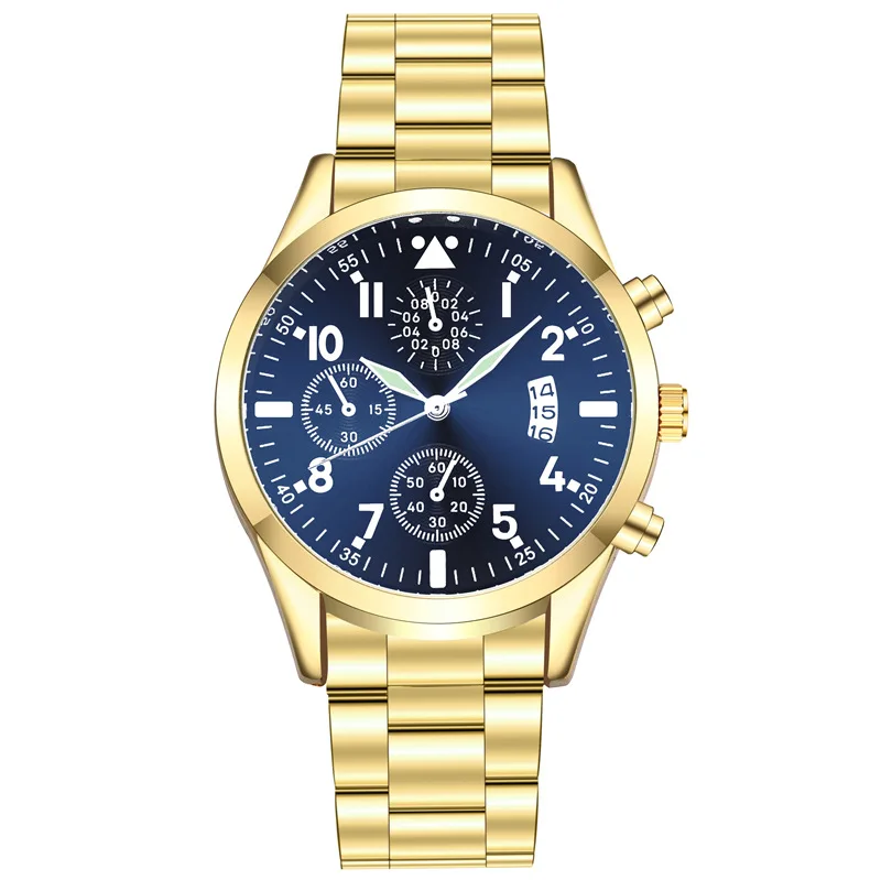 Men's Fashion Business Calendar Watches Luxury Stainless Steel Mesh Belt Analog Quartz Watch Business Luminous Wristwatch Clock 