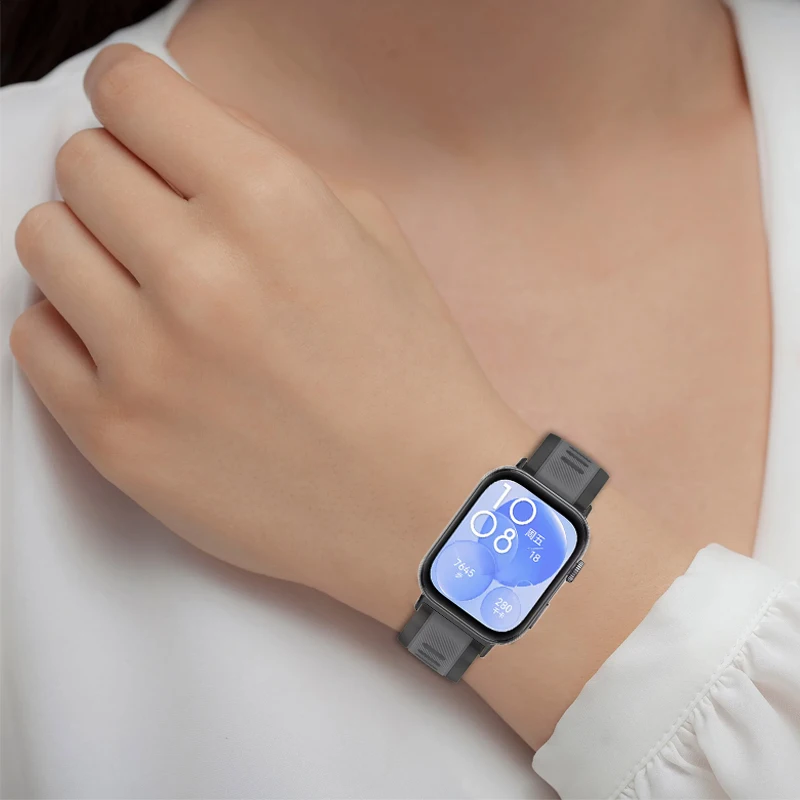 Dual-Tone Soft Silicone Sports Band - Textured Wristband Bracelet Accessory