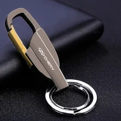 Premium Zinc Alloy Car Keychain with Emblem Design (Black)