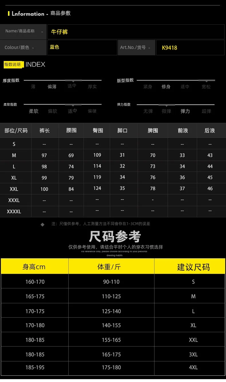 Description Picture 4 of itemYOA Summer Student Korean Edition CEC Versatile Jeans