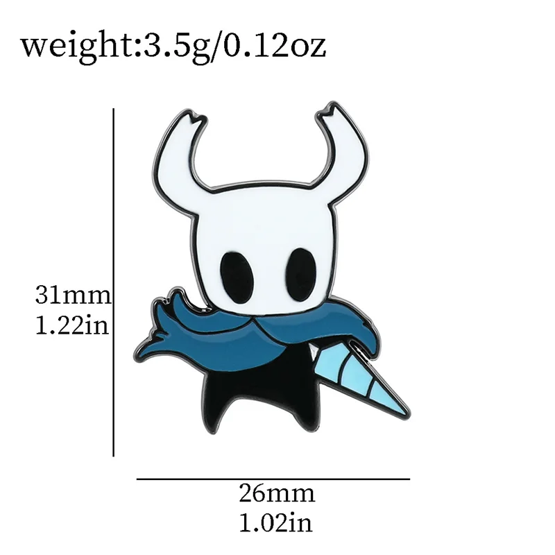 Spiel Hollow Knight: Silksong Hornet Cosplay Abzeichen Legierung Brosche Kleidung Anstecknadeln Rucksack Schmuck Zubehör Nette Prop – Detail 1