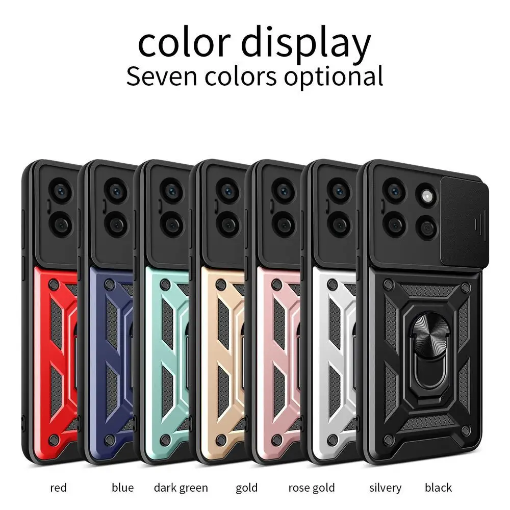 Enhanced Armor Case with Ring Magnetic Holder and Lens Protection