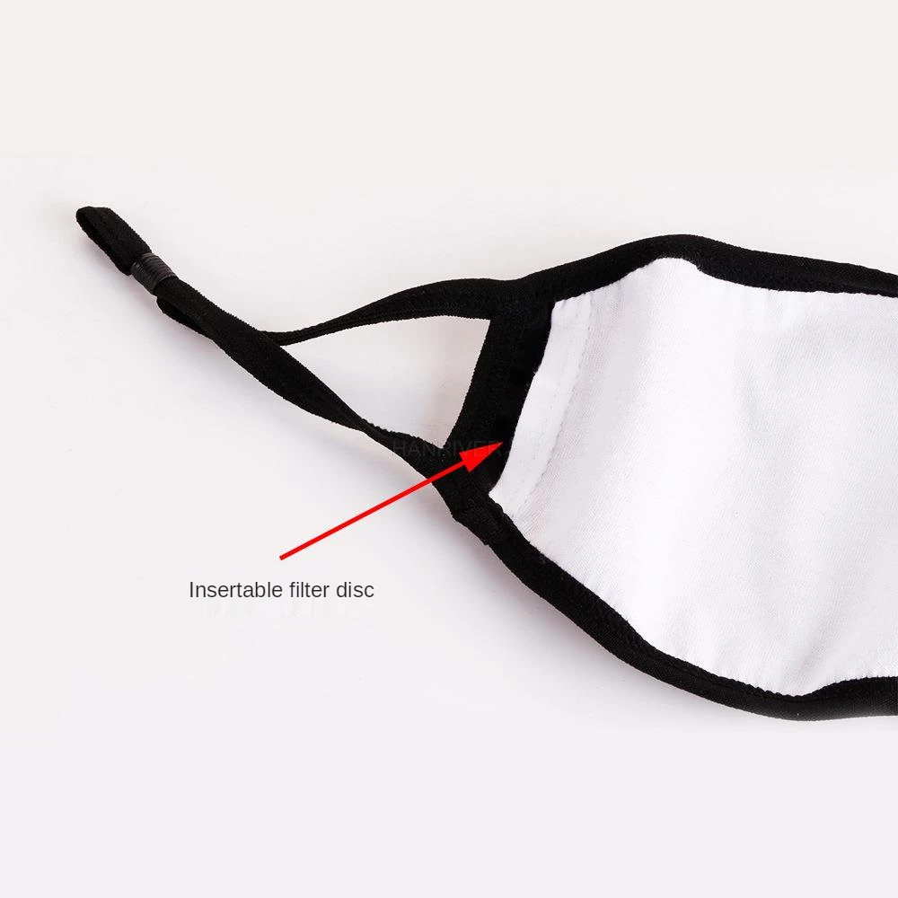 1pcs Letter hot drilling mask non-disposable black washed cotton Hanging ear type dustproof suitable for all seasons
