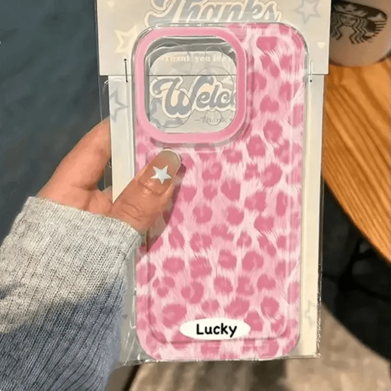 Pink Lily Flower Leopard Pattern Phone Case Cover