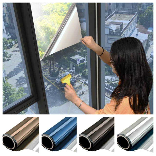 Multi-size One Way Window Film Privacy, Reflective Window Film Anti  Glare,Mirror Glass Sticker Heat Reducing Self Adhesive Film - AliExpress