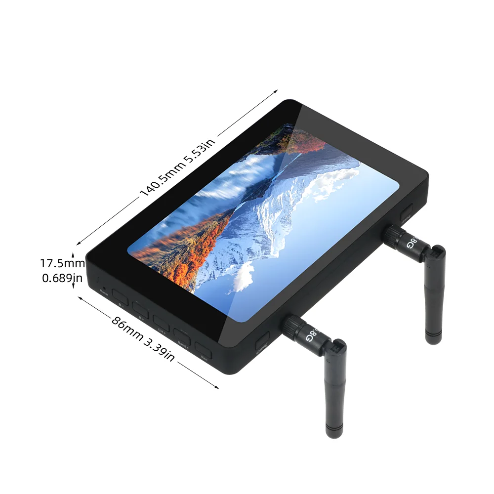 Moniteur FPV 5.8GHz 5 pouces DMKR avec DVR et batterie 4000mAh