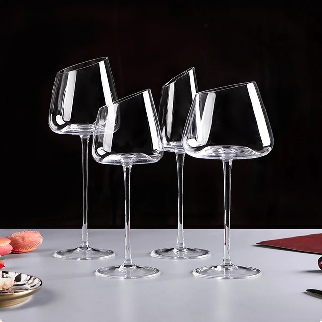 Square Wine Glasses-Crystal Wine Glasses-Large Red Wine Glass on Long Stem-Unique  Modern Shape-Lead-Free-For White & Red Wine - AliExpress