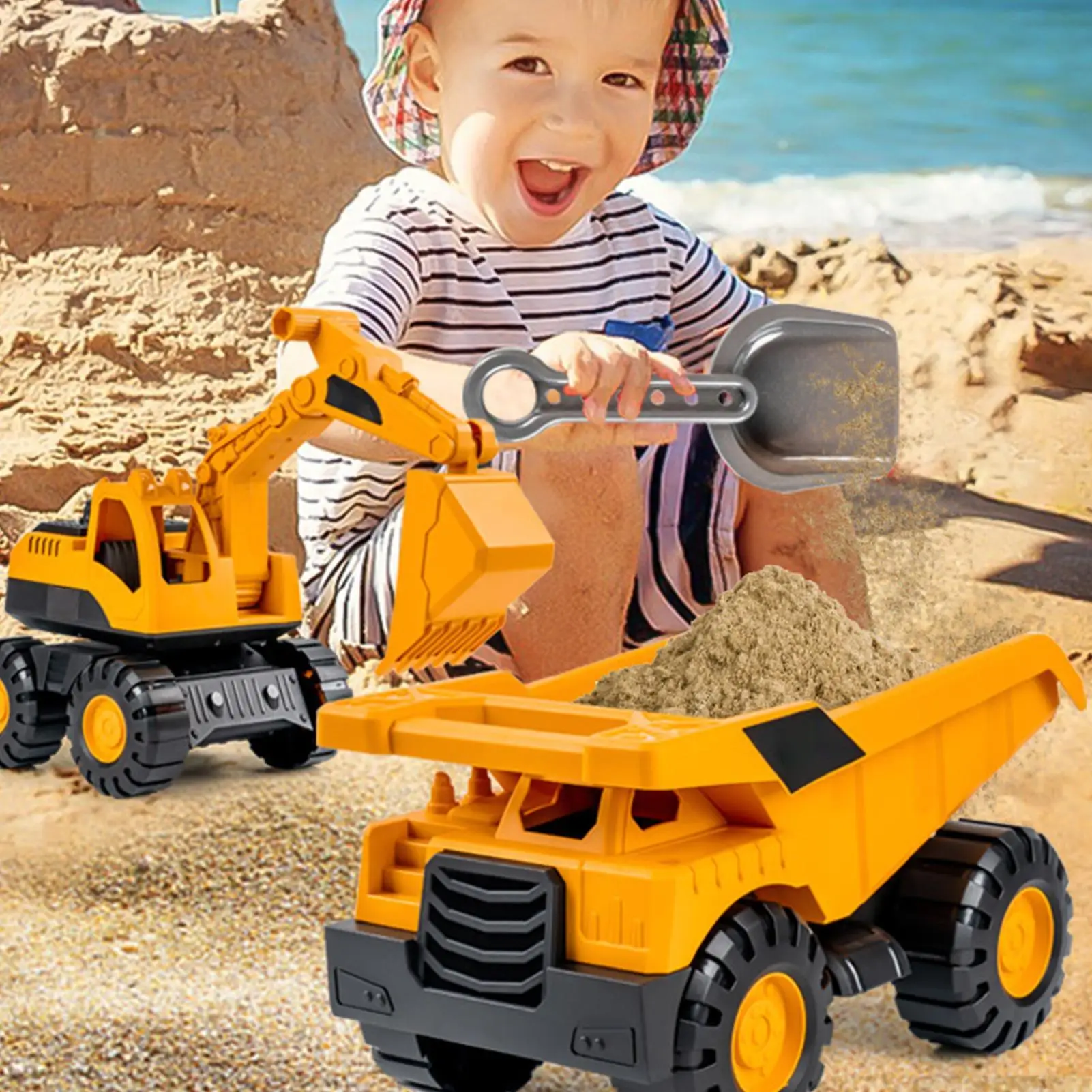 Excavator Dump Truck Model Toy Engineering Vehicle Set Construction Fleet Toddler Early Education Construction Toy Car - 3
