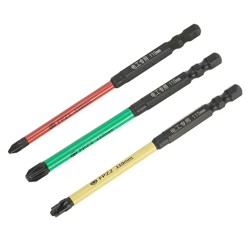 10er Set Magnetische Kreuzschraubendreher-Bits Für Elektriker – FPZ/FPH, 65–110 Mm, Phosphatiert