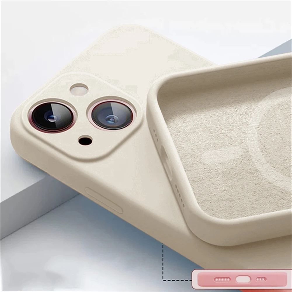 ตัวเลือกสินค้า เคสซิลิโคนเหลวแม่เหล็ก Magsafe สำหรับ iPhone 14/13/12 คุณภาพดี