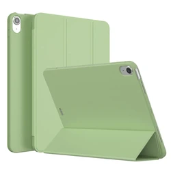 Premium Tri - Fold Magnetic Stand Leather Tablet Case - 11 Inch - iPad Air 11 2026 M4 (Light Green)
