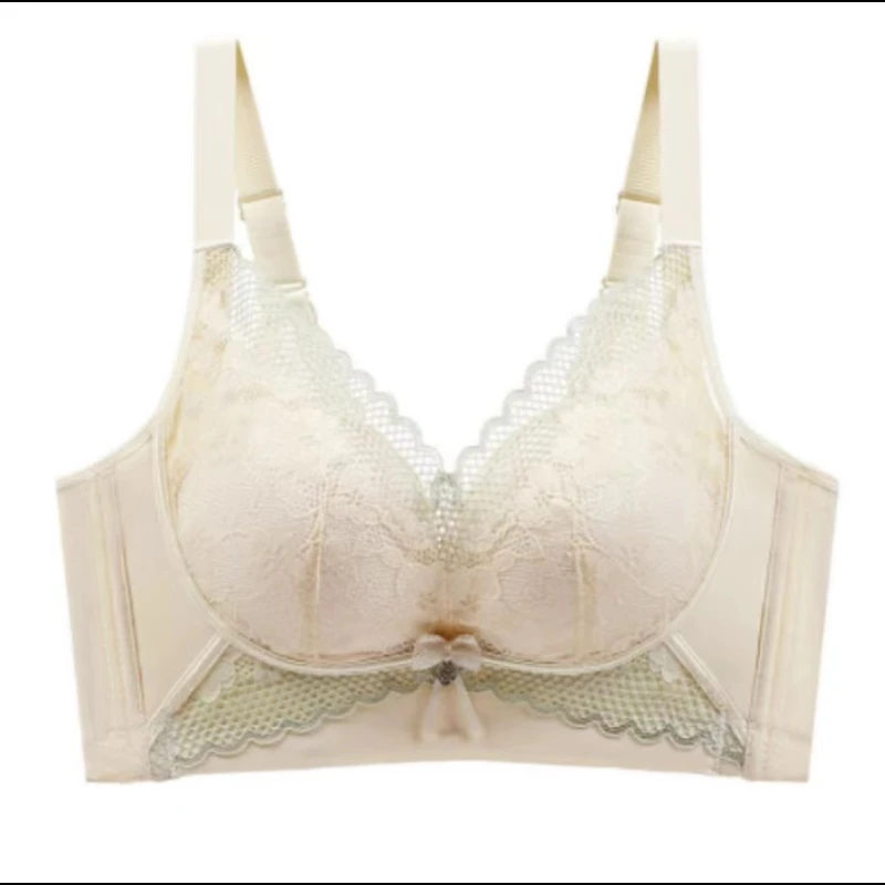 Comfortable Underwear Thick Cup Slightly Adjusted Bra Without Underwire 4-breasted Side Tucked Breast Fashionable Young