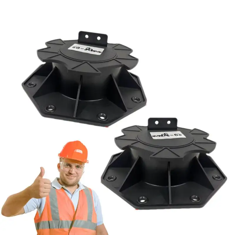 Pedestal Bearing Terrace Bearing Height-adjustable Slab Decking Boards WPC Wood 10-80mm 2pcs