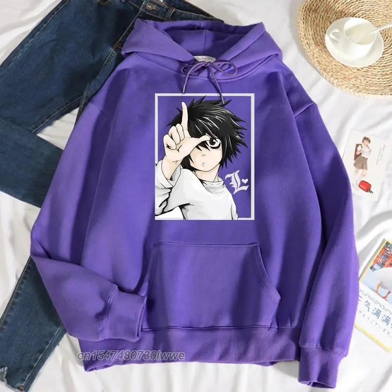 

Japanese Anime Death Note Cool Women Men Hoodie Harajuku Sweatshirt Crewneck Creativity Clothing Loose Hoodies Female