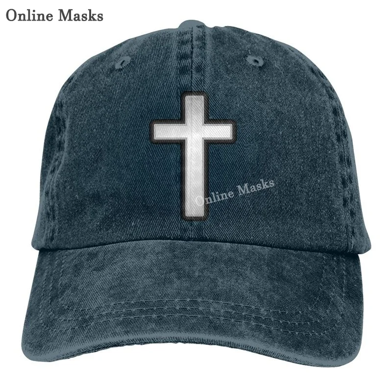 Christian Cross Denim Baseball Caps Hat 