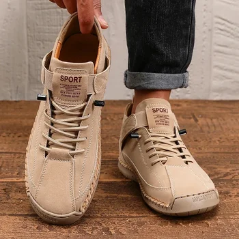 أحذية رجالية الاتجاه الربيع الصيف أنماط الرجعية الدانتيل يصل المتسكعون المألوف تنوعا التنقل أحذية رياضية رجالية منصة الأحذية 3