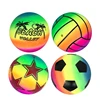 Environmentally Friendly Rainbow Ball Toys for Children Indoor and Outdoor Game Soft and Elastic Leather Ball Party Gifts 2