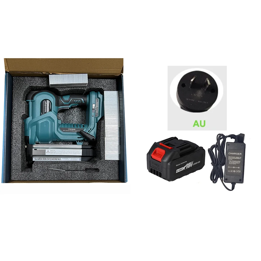 Qimu Heavy Duty 2-in-1 Metal Staple/Nail Gun With Type 18G Electric Staple Nail Gun Brad Nailer Stapler With Battery And Charger, Woodworking - View #5