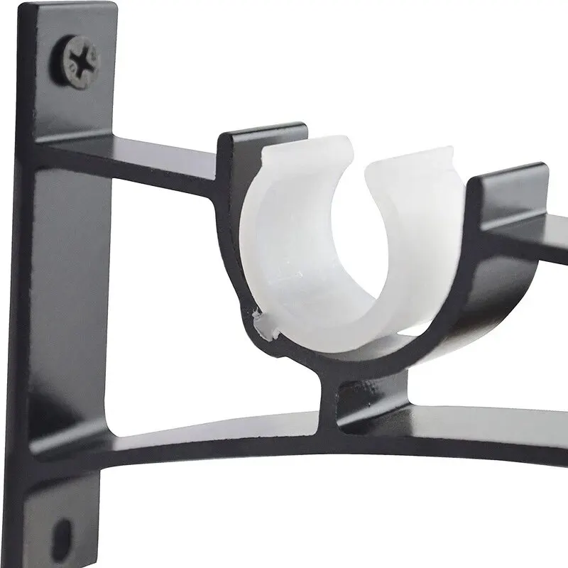 2/4pcs Aluminum Alloy Double Curtain Rod Brackets for Curtain Rod Window Hardware