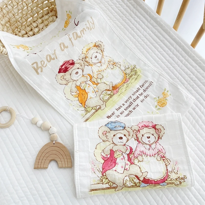 

Cotton Infant Drooling Bib Nursing Saliva Towel for Newborns Wiping Faces Hands