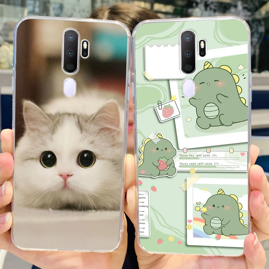 Stylish Painted Clear Silicone Phone Case, Soft Protective Cover