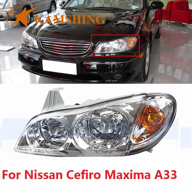 Kamshing Per Nissan Cefiro Maxima A33 2000 2001 2002 2003 2004 Paraurti Anteriore Faro Anteriore Faro Anteriore Gruppo Lampada Frontale