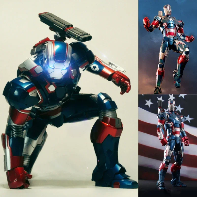Hot Toys Avenger Luminescente 1/6 Iron Patriot Action Figure Mms195 Dot 1 War Machine Iron Man 3 Model Toy Gifts For Children