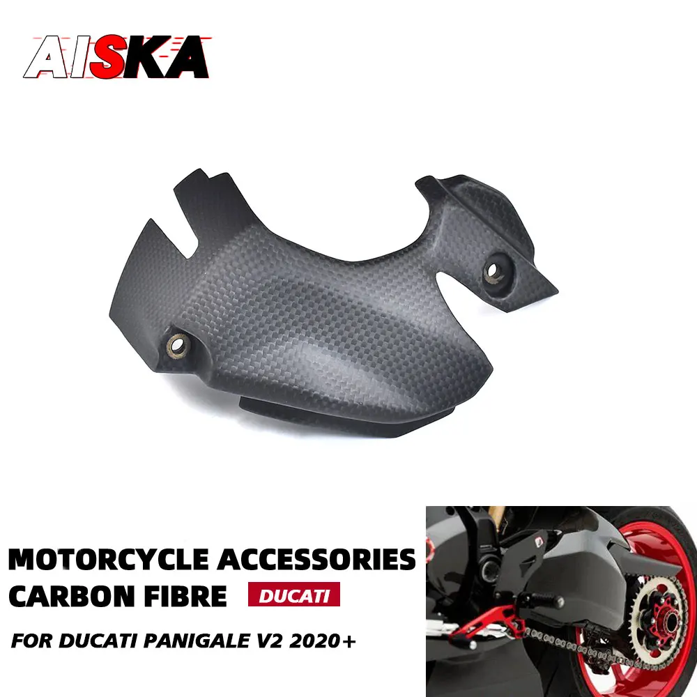 

100% Carbon Fiber Motorcycle Front Sprocket Cover Guard Chain Cowl Kits Accessories For DUCATI Panigale V2 2020 2022 2023 2024