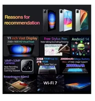 2025 Tablet Android 12000 mAh Global Version 16GB Ram 1TB Rom New Network 11.6 inch 10 Core Android 13.0 Wifi Tablet 2