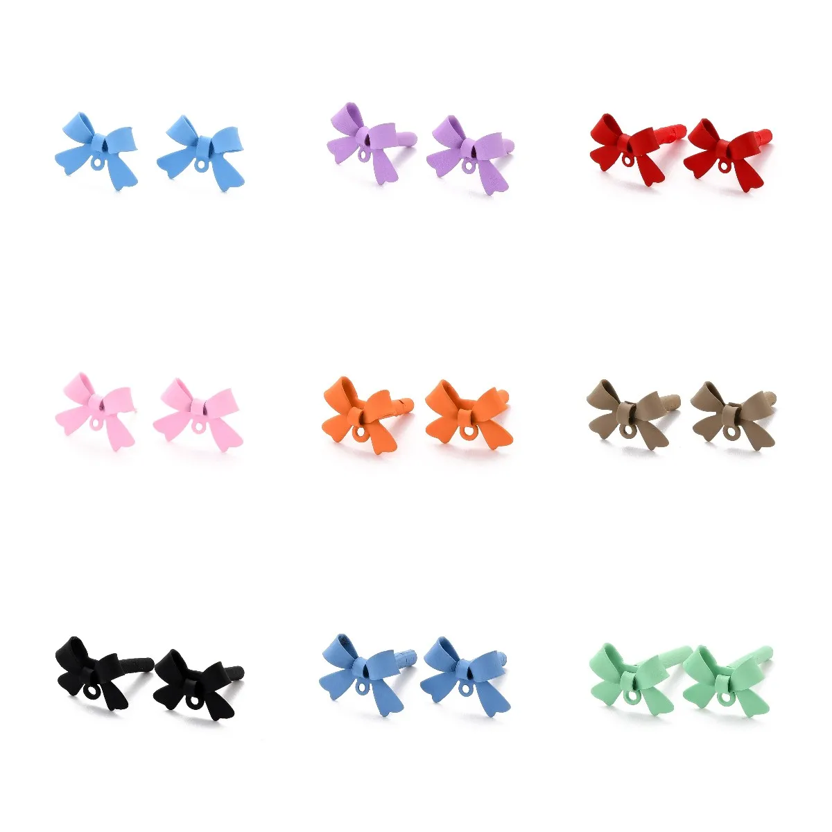 

Серьги-гвоздики Kissitty из металлического сплава с бантом, 20 шт./лот, 2022 г.