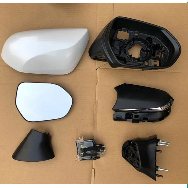 

Car Rear Blind Spot Warning Heated Mirror Glass Cover Frame Turn Signal Light Auto Parts For Toyota Camry 2018 2019 2020 2021