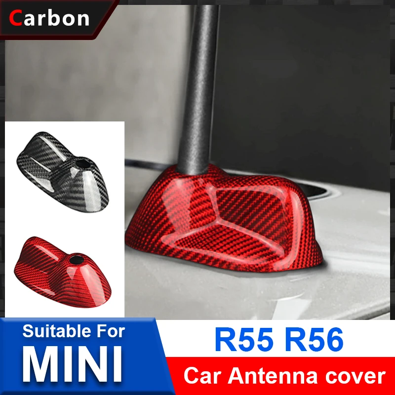 

For MINI Cooper R55 R56 Roof Antenna Base Cover Carbon Fiber Decorative Protective Stickers Exteriors Modified Car Accessories