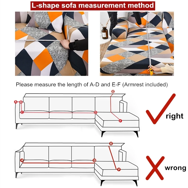 Velvet Sofa Cover for Living Room Thick Elastic Sofa Cover 1/2/3/4 Seater L Shaped Corner Sofa Cover Stretch Cover for Sofa 4