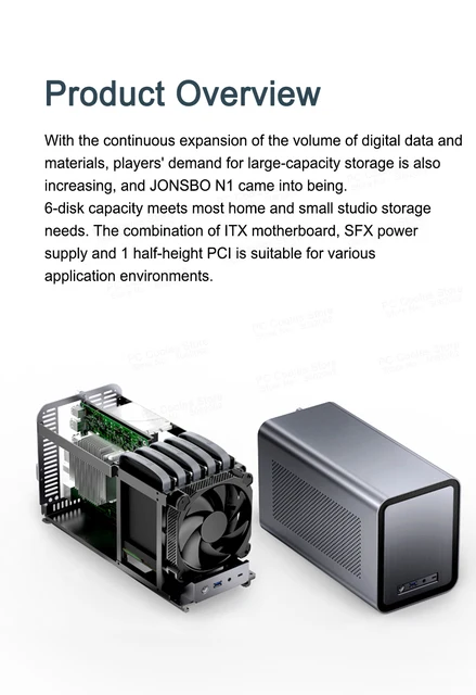JONSBO N1 Small NAS Case Storage All-In-One Server