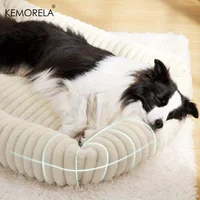 Lit orthopédique en peluche pour chien, matelas avec soutien à haute résilience, lit moelleux pour animaux de compagnie toutes saisons, pour chiens de taille moyenne et grande, pour chambre à coucher 2