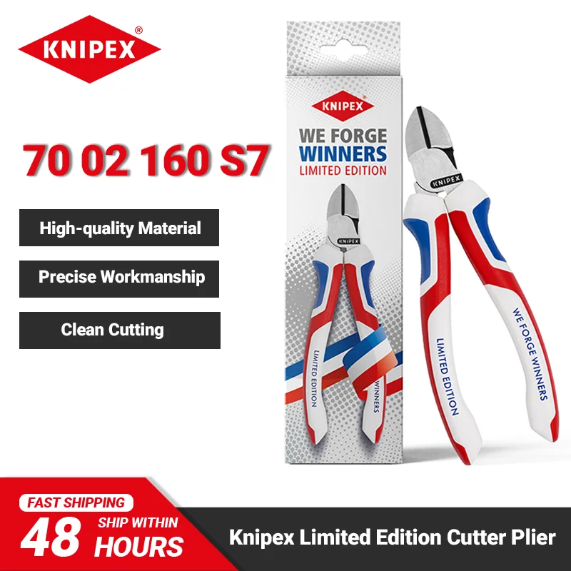 Knipex Seitenschneider Limitierte Edition - 160mm Rot/Weiß/Blau