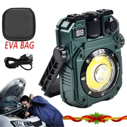 Versatile Magnetic LED Work Light - Solar Rechargeable, Waterproof, 5 Illumination Modes for Outdoor and Emergency Use (Style A - BAG)
