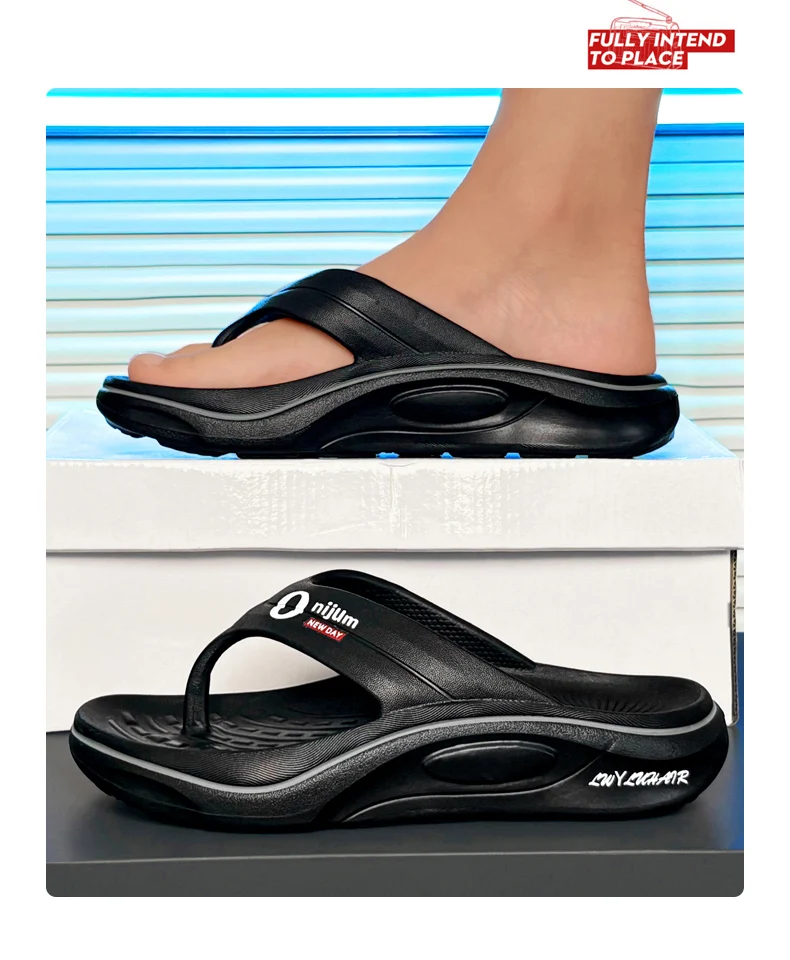 شباشب رجالية صيفية غير قابلة للانزلاق من مادة EVA صنادل منزلية خفيفة الوزن شرائح ناعمة عالية الجودة موضة حمام الشاطئ في الهواء الطلق