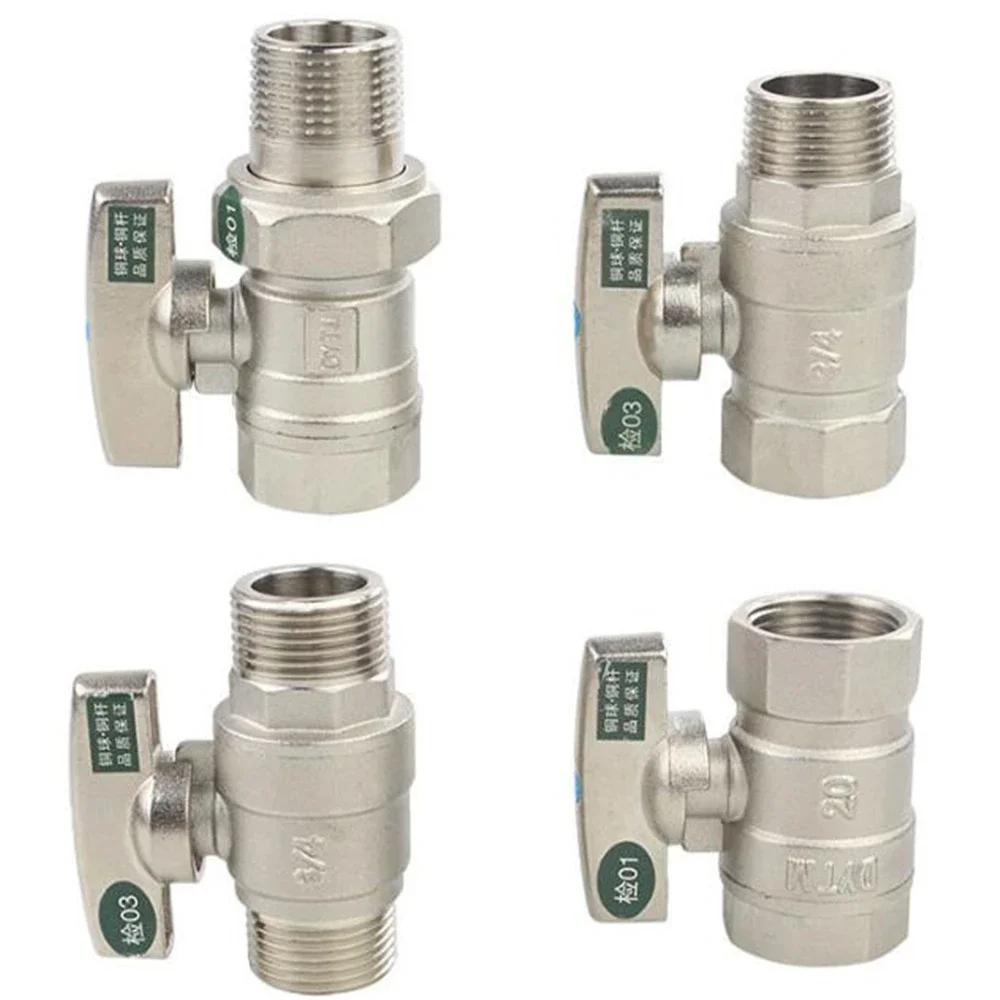 Full Copper 6 Points Thickened Inner And Outer Wire Thread Fully Open Copper Ball Core Large Flow Ball Valve