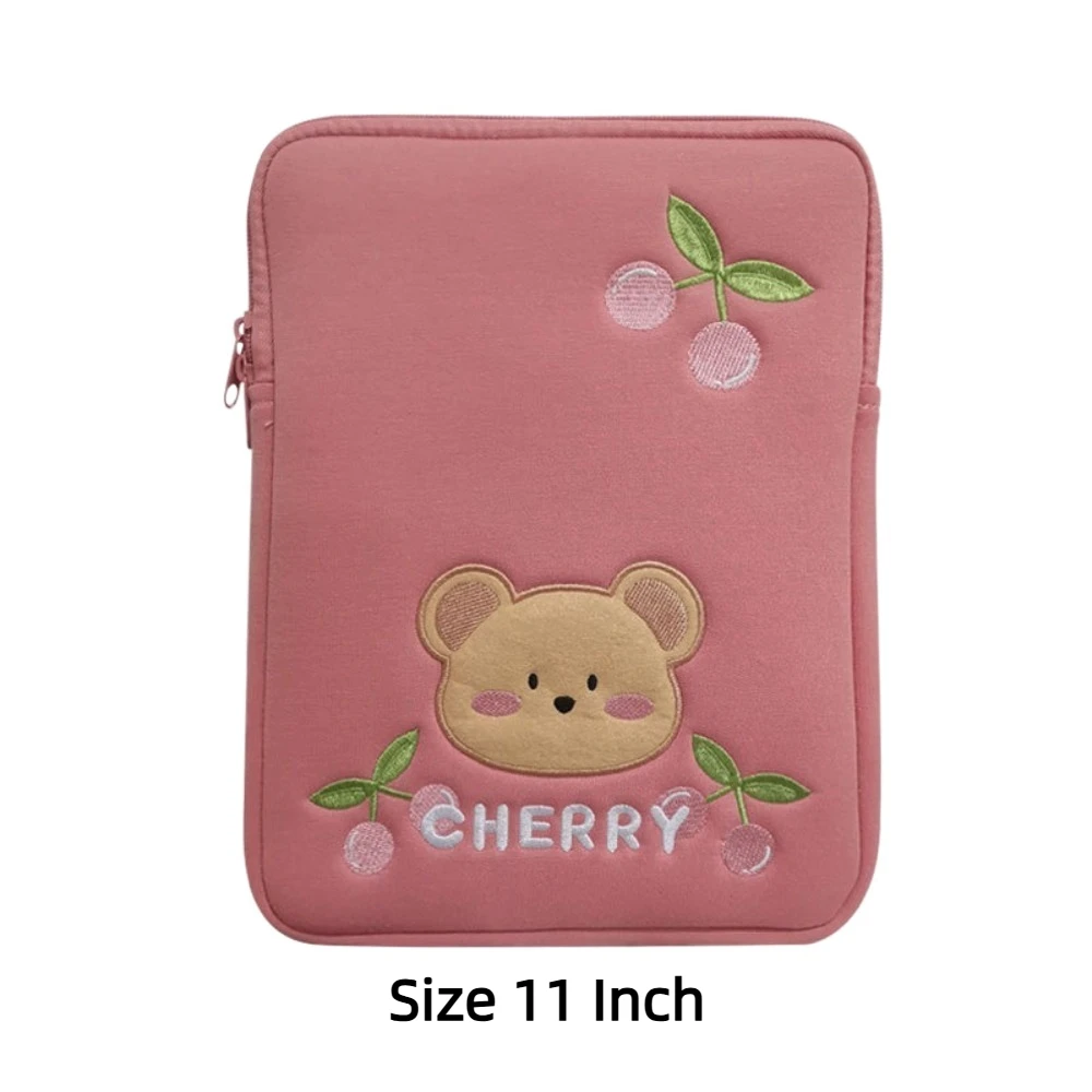Portable 11 Inch Tablet Sleeve Bag Cartoon Soft Plush Laptop Bag Protective Inner Bag Tablet Pouch for iPad Air//