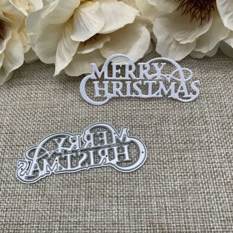Weihnachtsbuchstaben Metall-Stanzformen Schablonen für DIY Scrapbooking Dekorative Handarbeit Stanzschablone Form