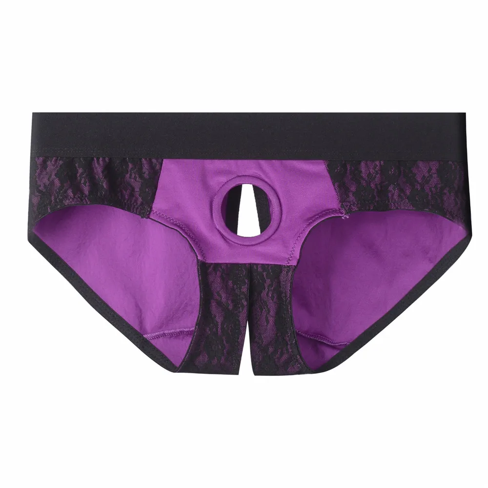SexyBriefsLaceBacklessUnderwearWearableStraponHarnessPanties