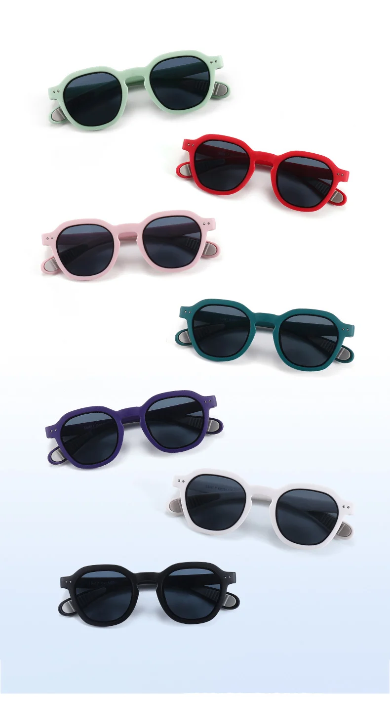 Ralferty 2025 Flexible Kinder-Sonnenbrille für Mädchen und Jungen, Outdoor, UV400, polarisierte Sonnenbrille, Kinder-Sonnenschutz, 3–9 Jahre, unzerbrechlich – Detail 6