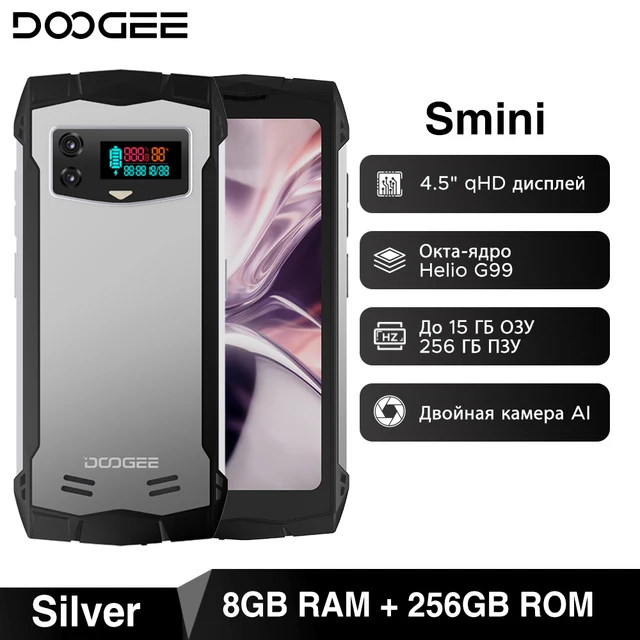 DOOGEE Smini Rugged Phone 4.5” qHD Display 8GB+256GB Innovative 