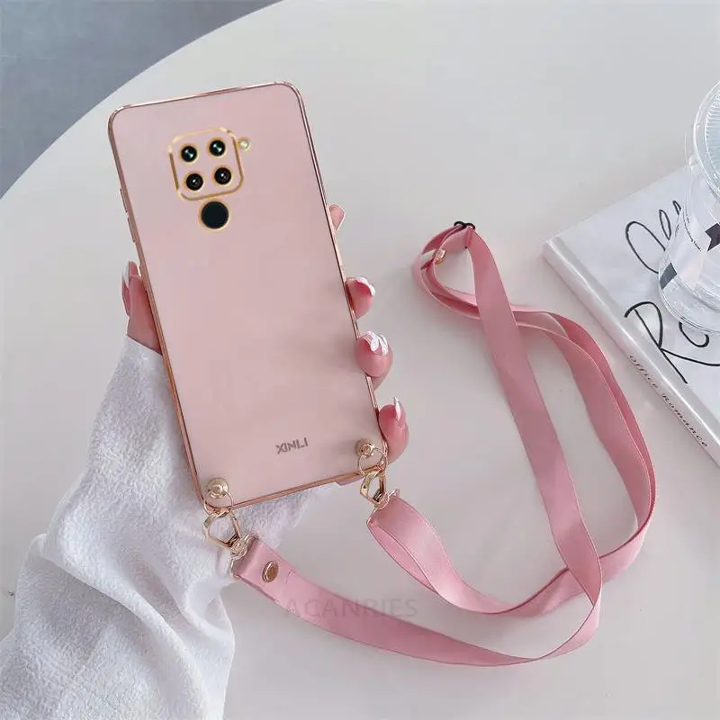 Crossbody Lanyard Luxury Plating Case For Xiaomi Redmi Note Pro